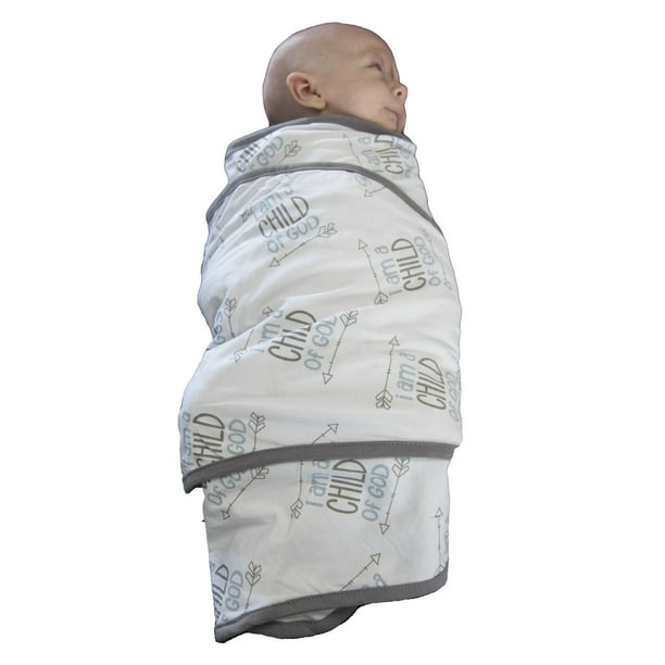 Miracle Blanket Swaddle Unisex Baby Grey Stars Newborn to 14 Weeks